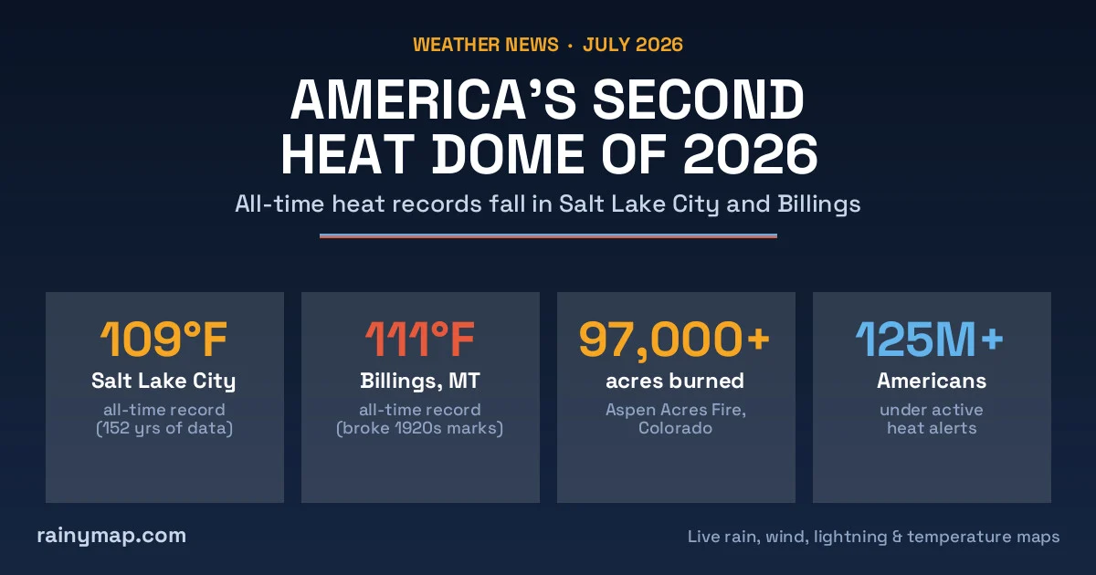 America’s Second Heat Dome of 2026: All-Time Records Fall in Salt Lake City and Montana