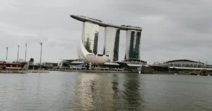 Marina Bay Sands and the Singapore city skyline
