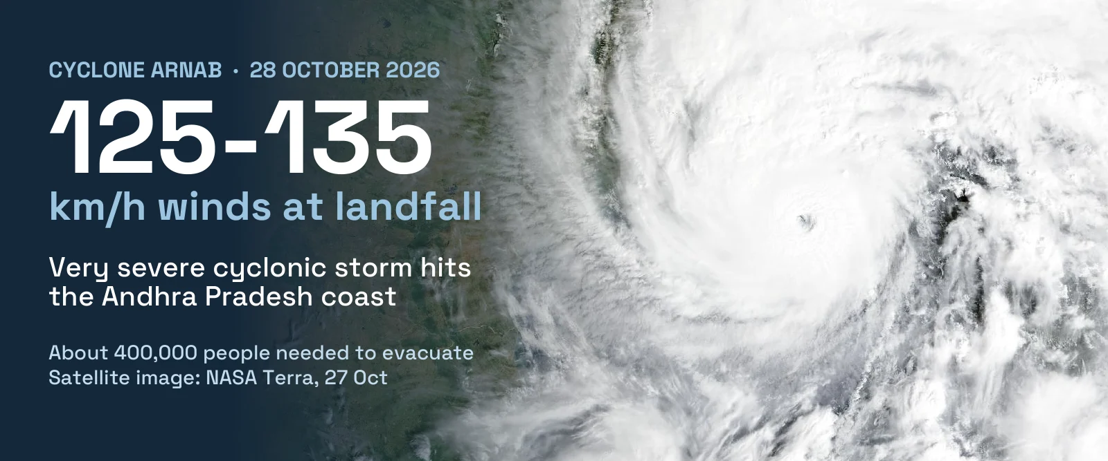 Cyclone Arnab: Very Severe Storm Hits Andhra Pradesh, With Satellite Map and Rain Totals